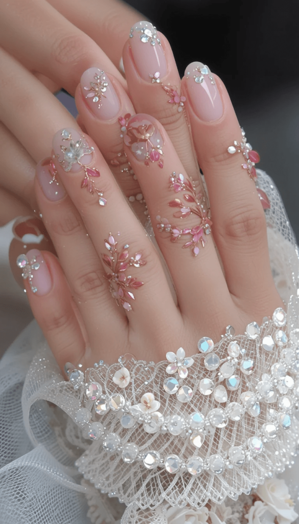 Wedding Finger Nail Designs