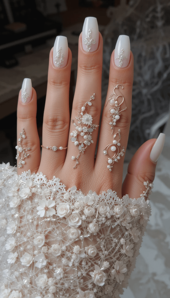 Wedding Finger Nail Designs